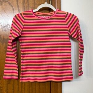 JUMPING BEANS UGC Girls Size 6 Long Sleeve Striped Shirt Crew neck
